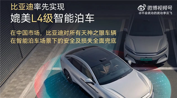 比亚迪为什么敢对智能泊车安全兜底 李云飞:王总看了一组数据后 当场拍板