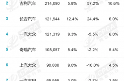 8月国内厂商销量榜：吉利强势爆发销量超20万台 同比大涨超50%