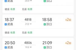 汉口站至武昌站只要2元 12306回应过江火车票便宜过地铁