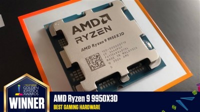 2025金摇杆奖榜单出炉 AMD锐龙9 9950X3D斩获最佳游戏硬件奖