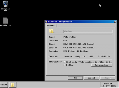 体积缩小99.5% Win7系统极限压缩到69MB：就剩个壳了