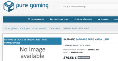 蓝宝石首款X870主板！高端X870A PURE现身：标价约2300元