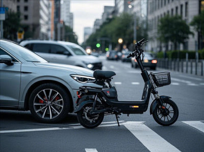 男子骑电动自行车闯红灯撞汽车被判全责后拒赔！法院判了