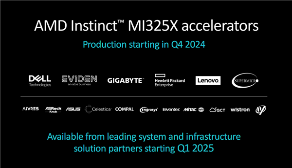 AMD发布新GPU加速卡Instinct MI325X:八卡2TB HBM3E、FP8性能超每秒2亿亿次