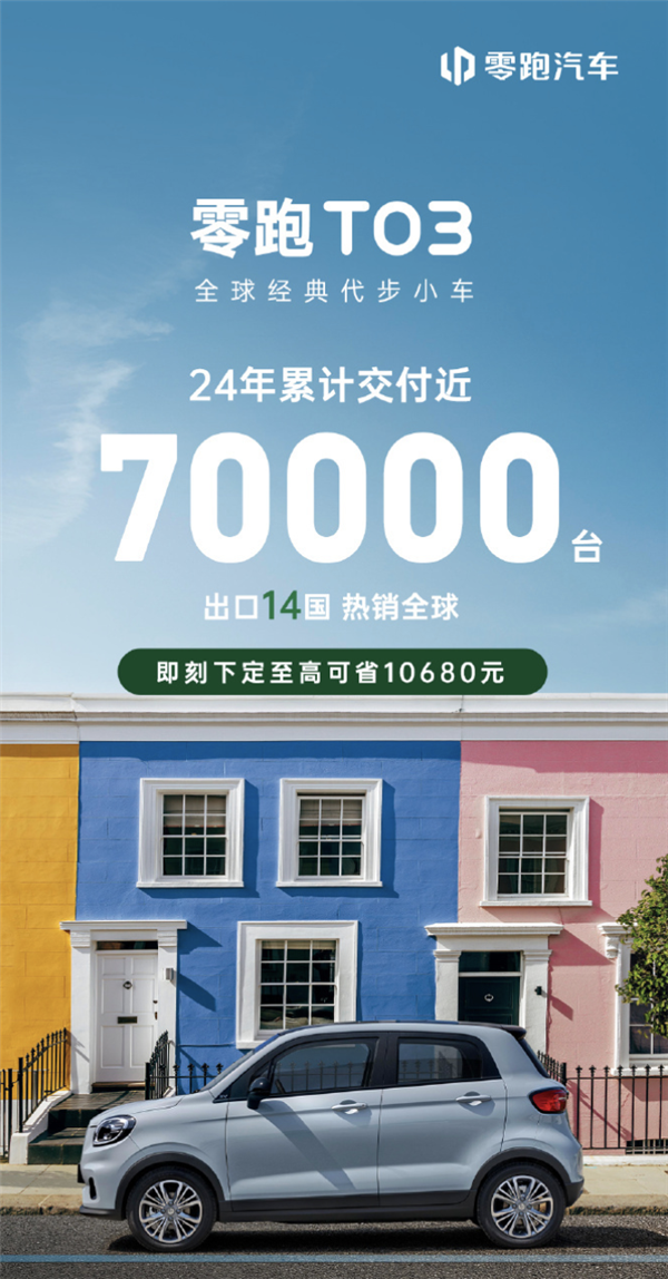 6万级唯一400km续航!零跑T03 2024年销量近7万台