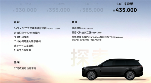 33万起 吉利系大型SUV领克900开启预售:全系标配天地尾门