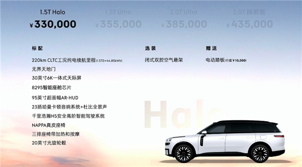 33万起 吉利系大型SUV领克900开启预售:全系标配天地尾门