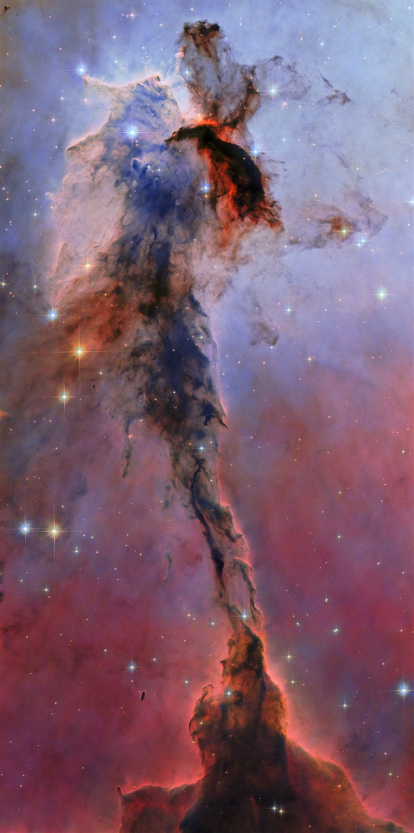 哈勃望远镜35周年发布新图:距地球6500光年的鹰状星云M16
