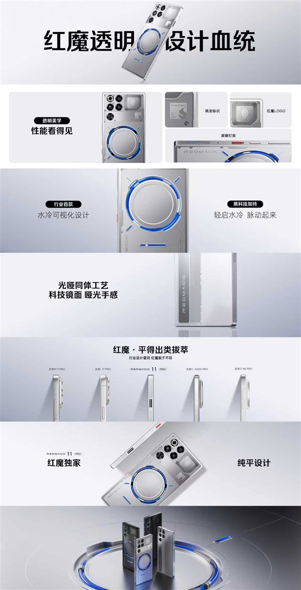 红魔11 Pro独家首发纯平设计:摄像头不凸起