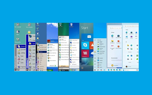 诞生30年！历代Windows开始菜单对比：Windows 7不是最佳 你最喜欢哪一代