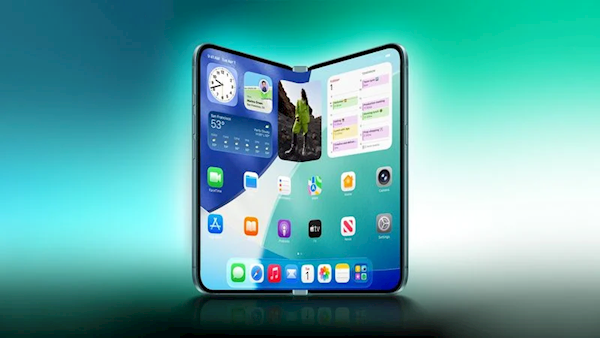 苹果首款折叠屏手机!iPhone Fold/Ultra机模亮相:纯白配色