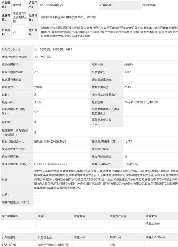 3米轴距大轿跑!腾势Z9S纯电申报:提供高低功率两版本