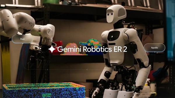 谷歌发布最强具身推理模型Gemini Robotics ER 2:支持连续视频理解与多机器人协作