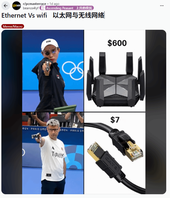 PC玩家终极选择题:插网线还是连WiFi 延迟真差吗