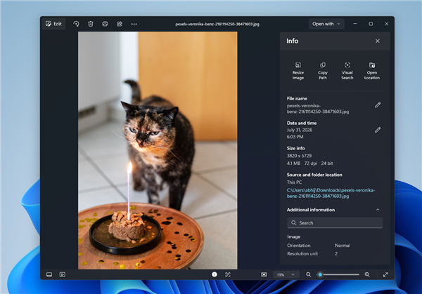 Windows 11照片应用大更新!大幅瘦身不臃肿:速度提升近一倍