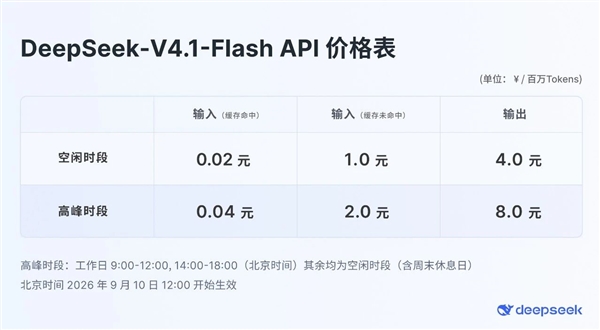 DeepSeek V4.1 Flash正式发布:性能全面超越V4 Pro 成本更低